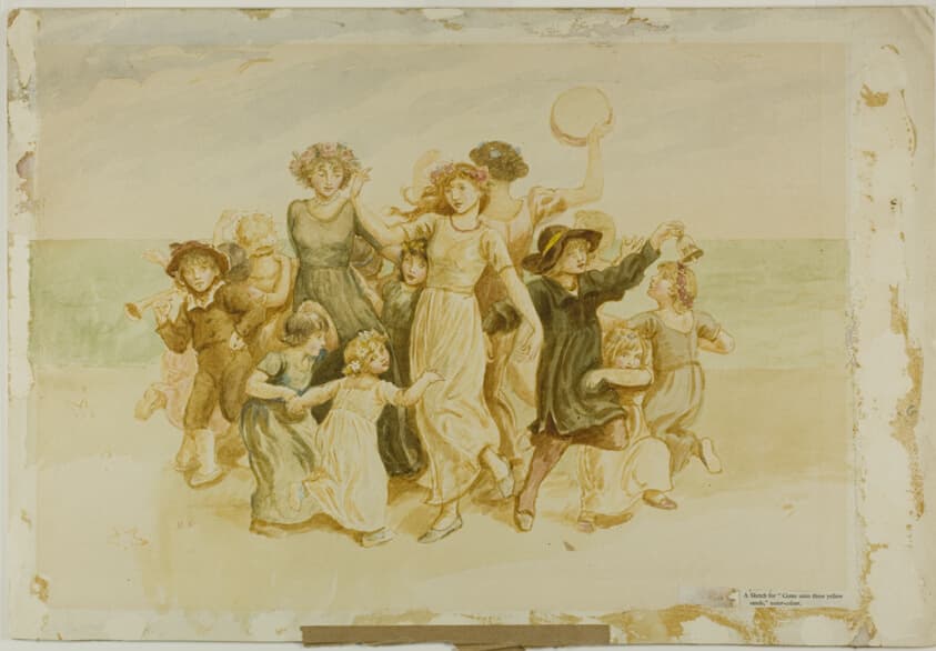 Children Playing on the Beach — Kate Greenaway