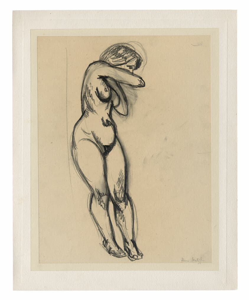 Standing Female Nude, Twisting toward Her Back — Henri Matisse