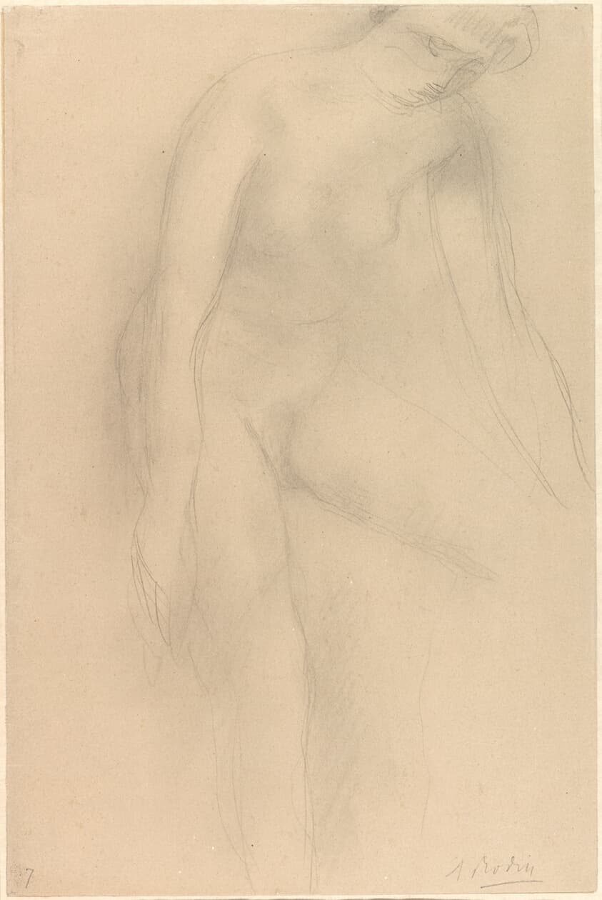 Standing Female Nude, Bending Forward — Auguste Rodin