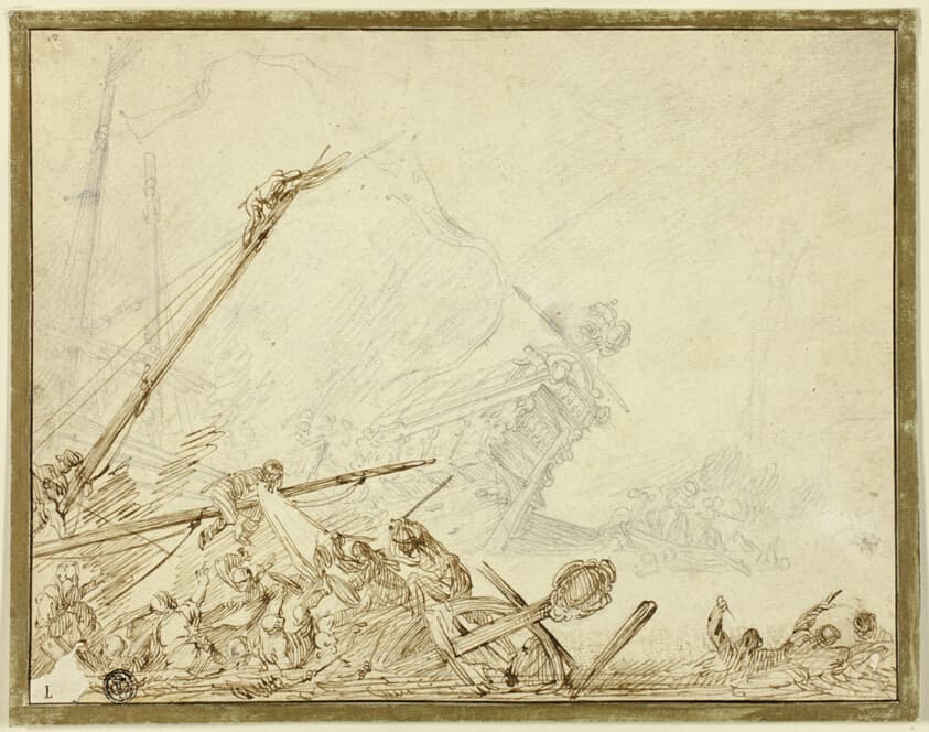 Shipwreck — Cornelis de Wael