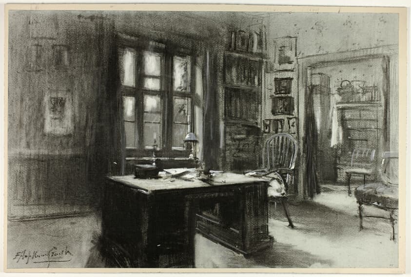 Room in Which Colonel Newcome Died, from In Thackeray's London — Francis Hopkinson Smith