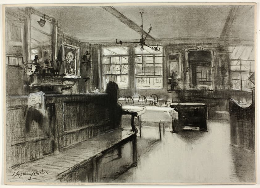 Interior of the Cheshire Cheese, from In Thackeray's London — Francis Hopkinson Smith