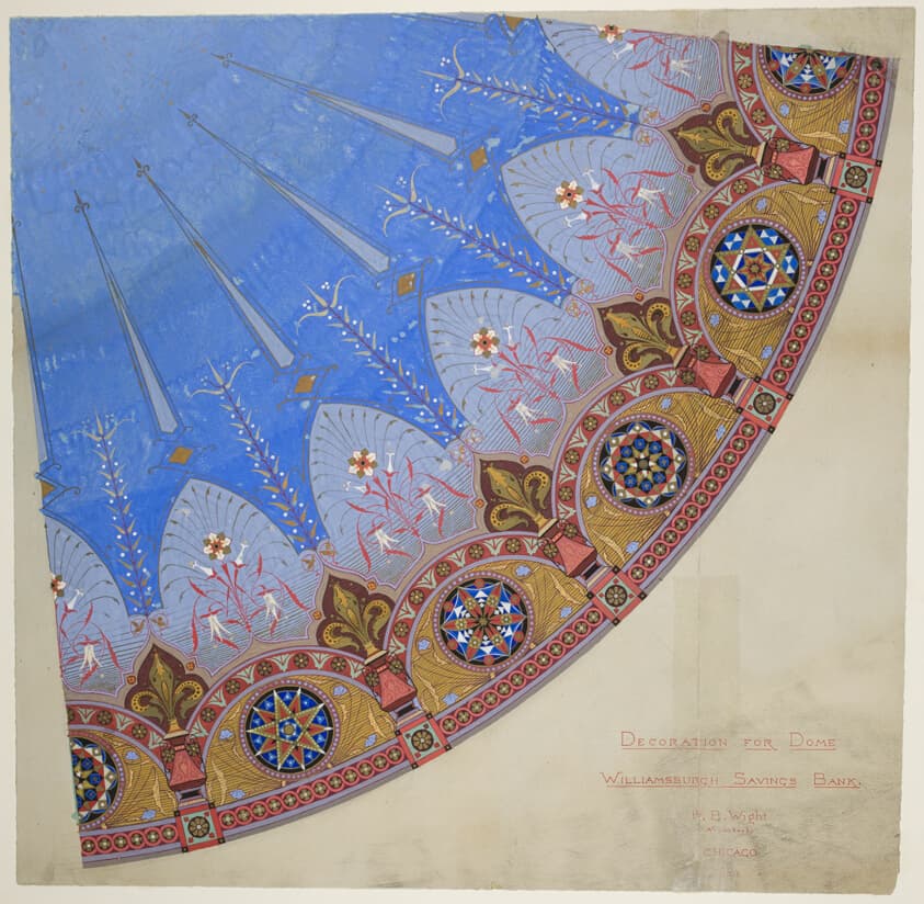 Williamsburg Savings Bank, Brooklyn, New York, Dome Decoration — Peter Bonnett Wight