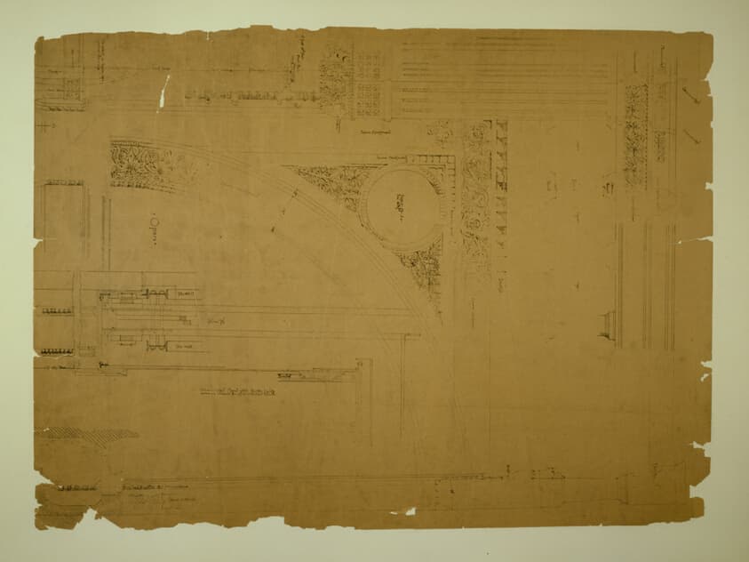 Auditorium Building, Chicago, Illinois, Plaster Details with Electric Lights — Adler and Sullivan