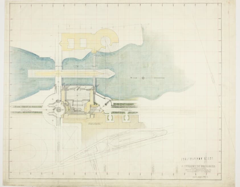 Hall of Science, Chicago, Illinois, Site Plan — Paul Philippe Cret