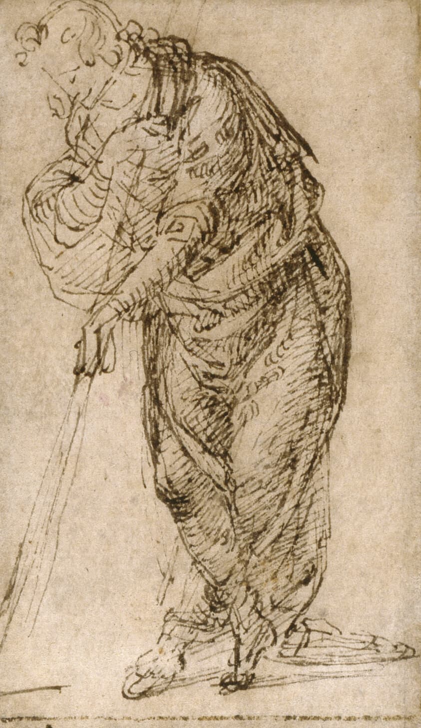 Standing Figure Leaning on a Staff — Piero di Cosimo