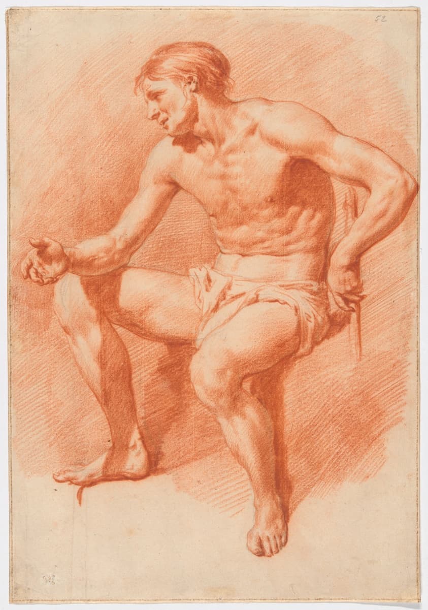 Study of a Male Nude — Adriaen van de Velde