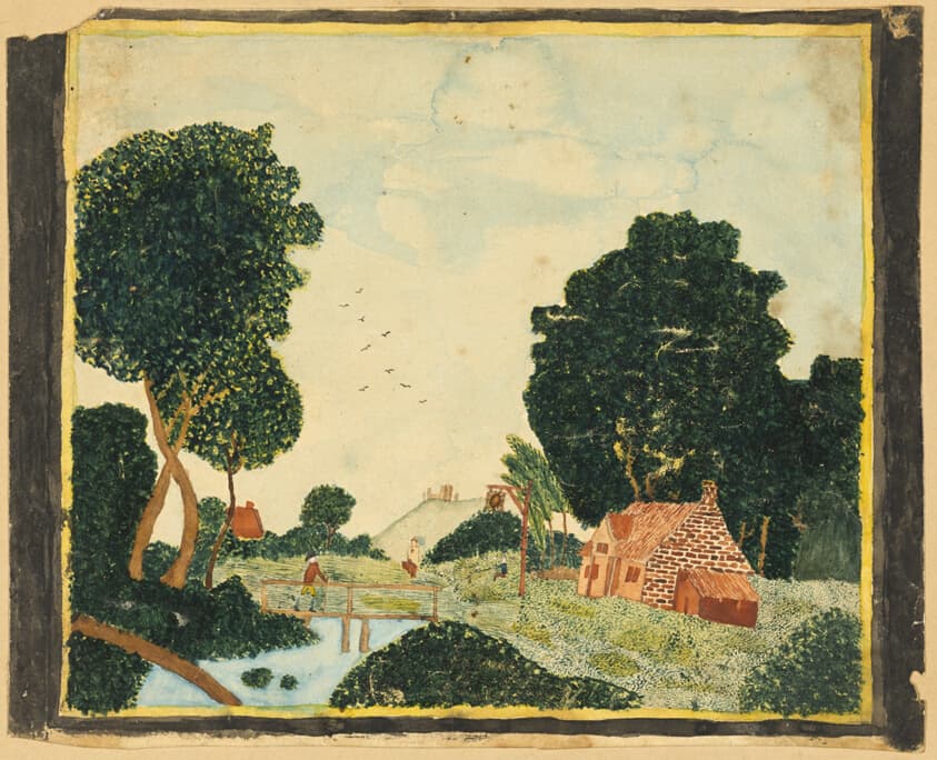Landscape with an Inn and a Bridge — Orra Louise White