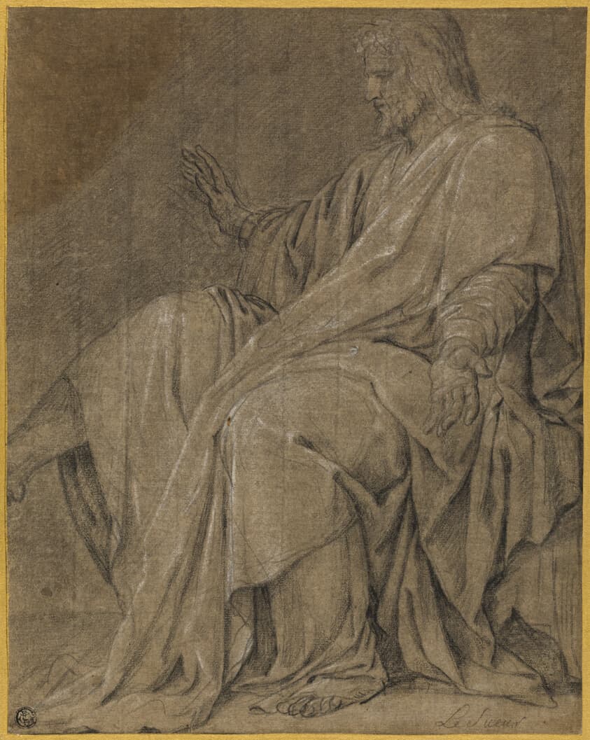 Study for Saint Louis Healing the Sick — Eustache Le Sueur