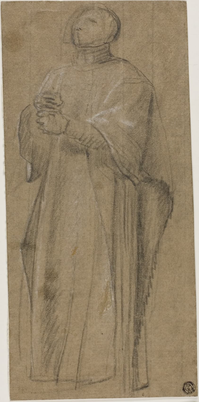Study for Priest Bearing Crozier — Eustache Le Sueur