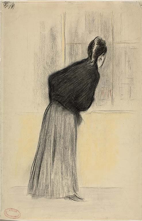 Woman Looking into a Shop Window — Federigo Zandomeneghi