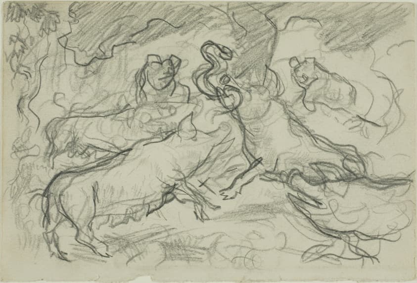 Hogs Killing a Rattlesnake — John Steuart Curry