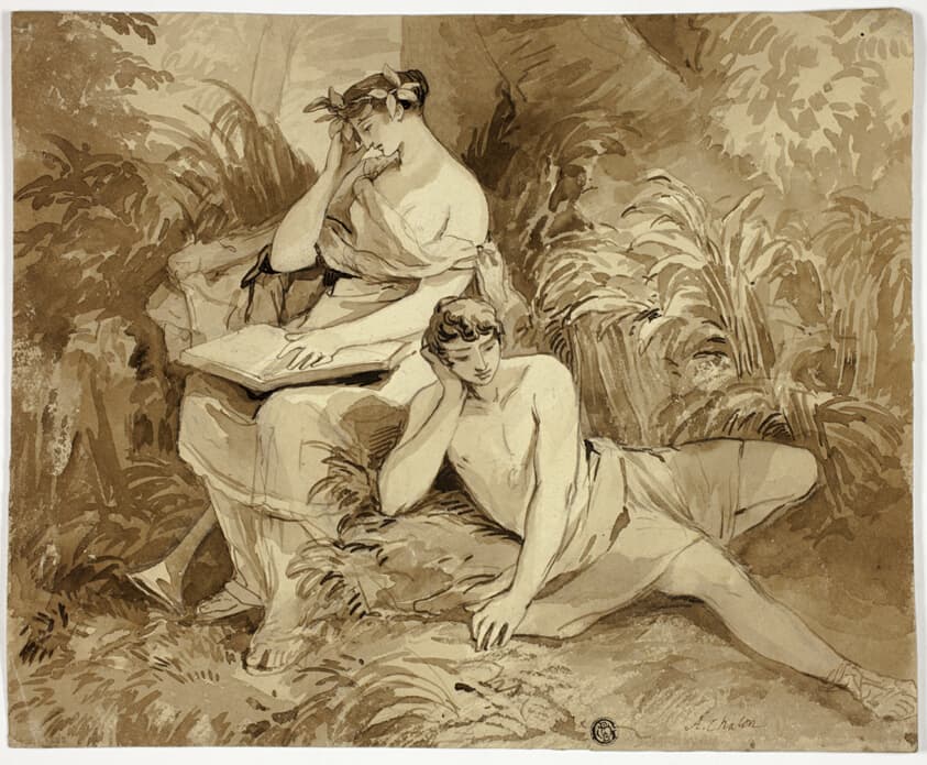 Muse and Poet — Alfred Edward Chalon