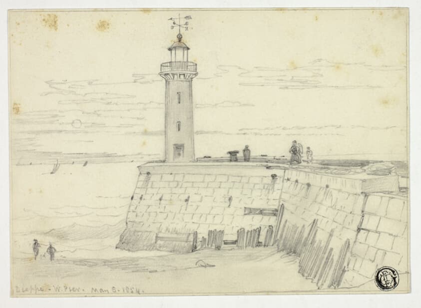 Dieppe, West Pier — Edward William Cooke