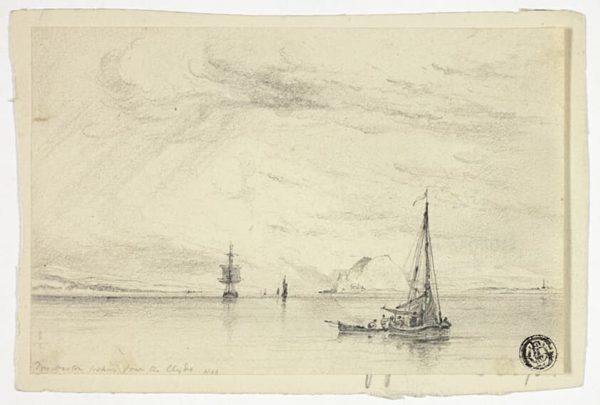 Dunbarton Looking from the Clyde — Anthony Vandyke Copley Fielding