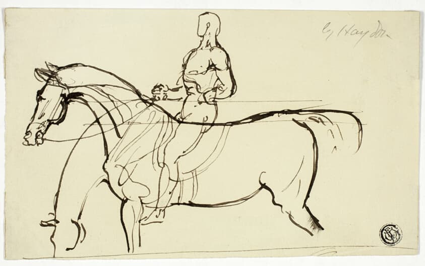 Sketch of Horse and Rider — Benjamin Robert Haydon