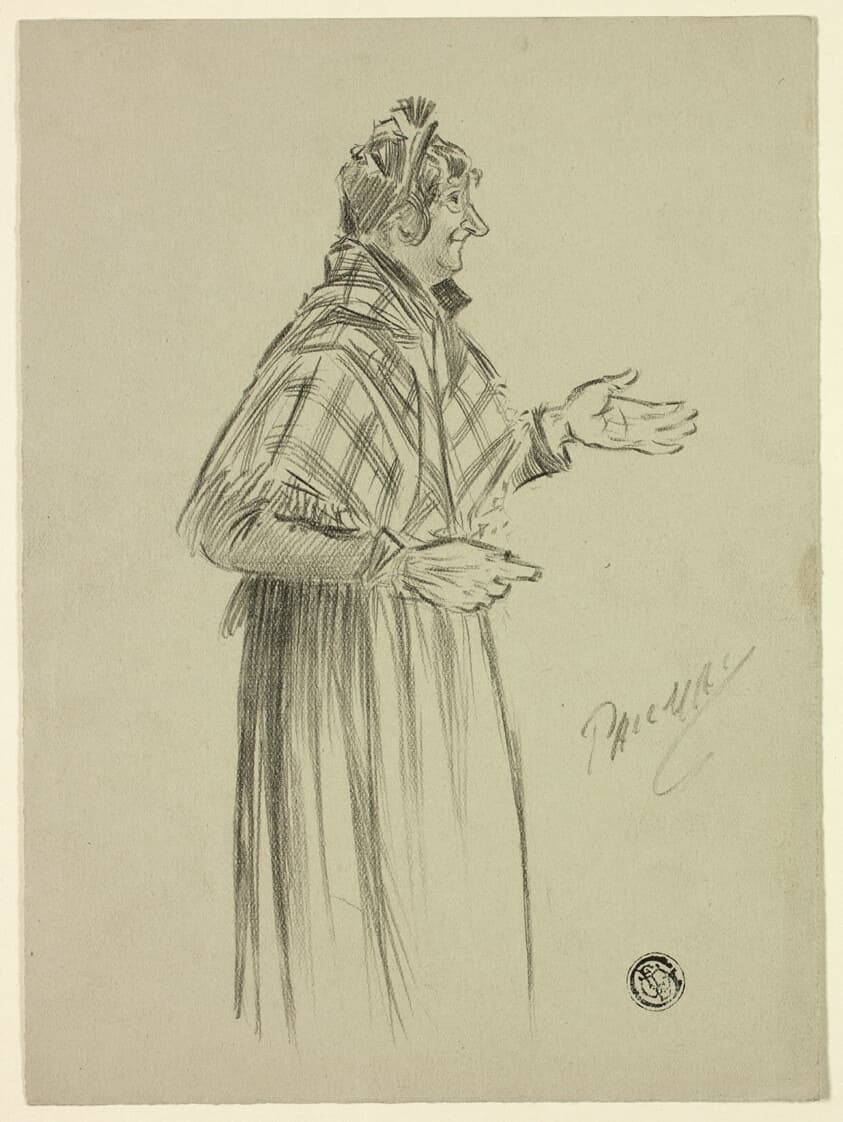 Shawled London Character — Philipp William May