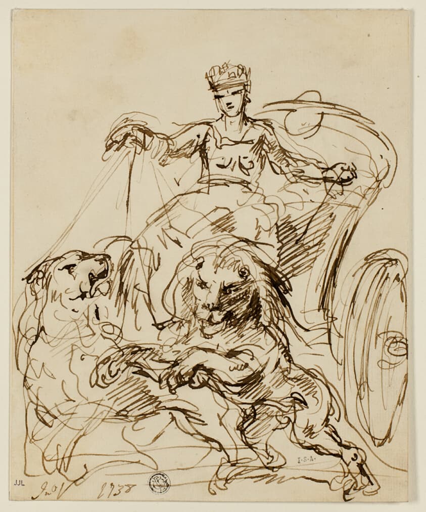 Cybele on Chariot Drawn by Lions — John Vanderbank
