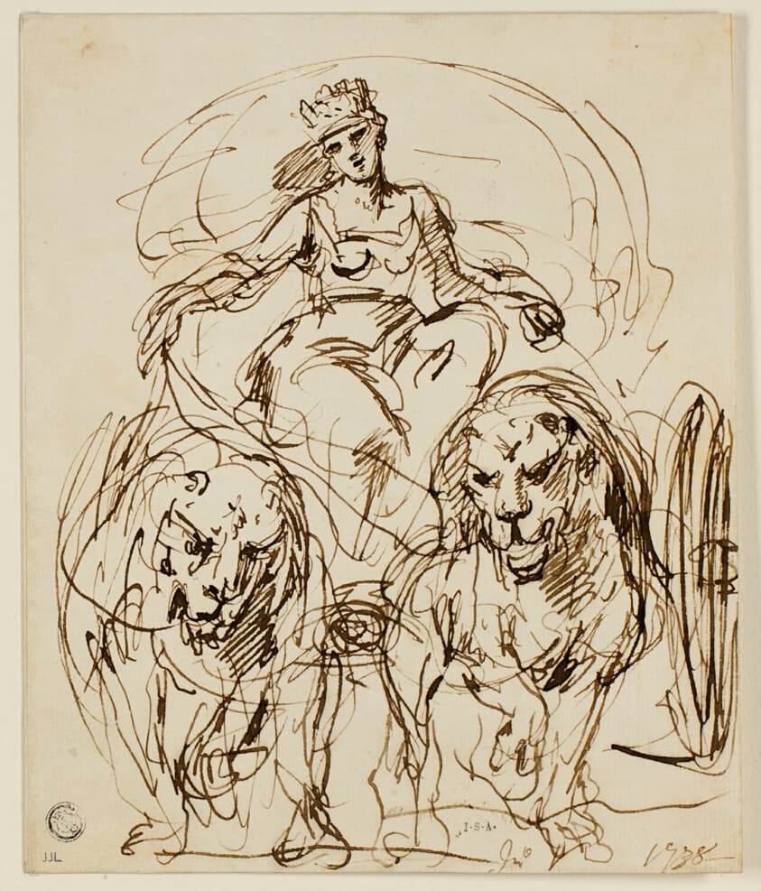 Cybele on Chariot Drawn by Lions — John Vanderbank
