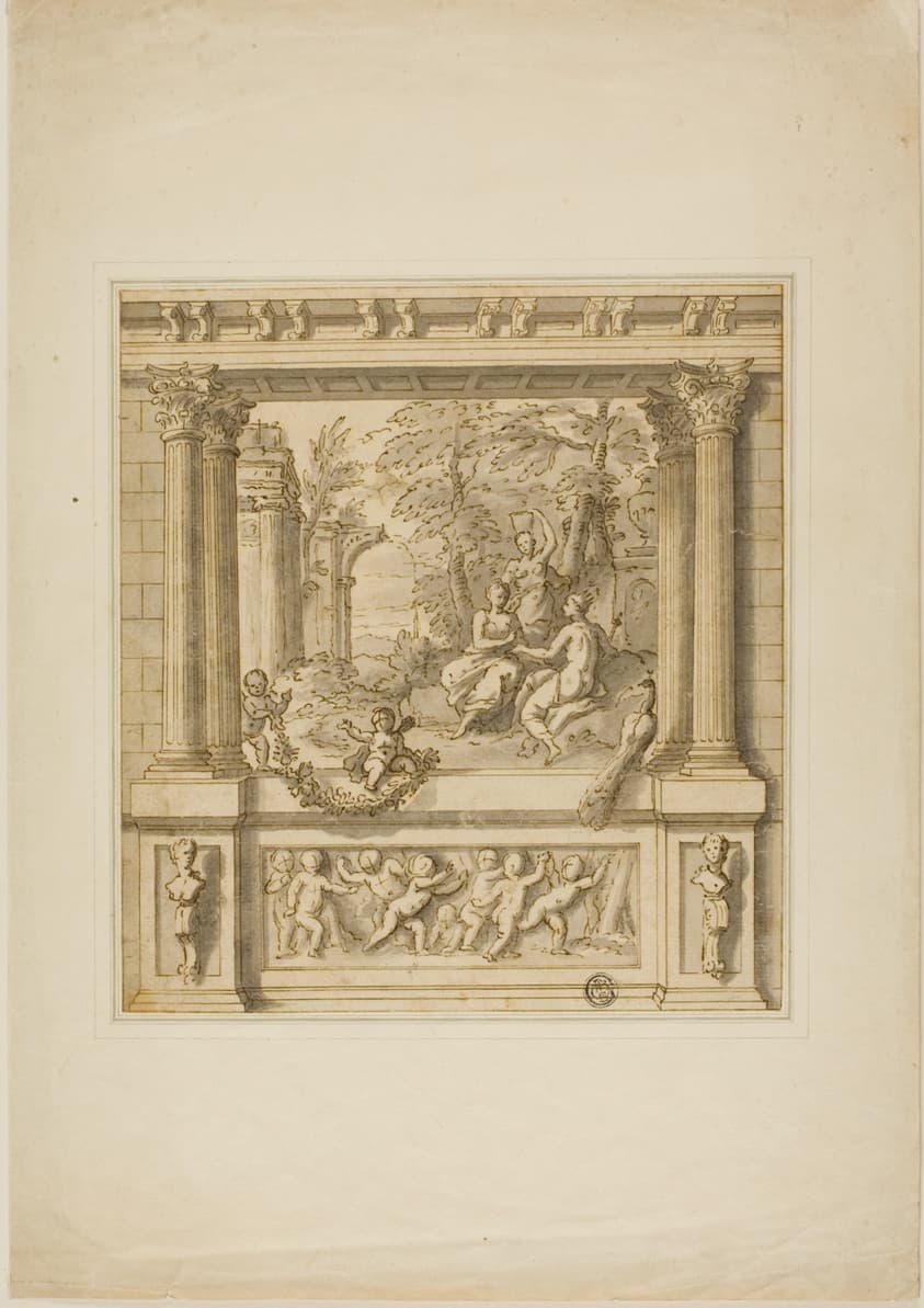 Wall Decoration with Story of Egeria & Numa Pompilius — James Thornhill