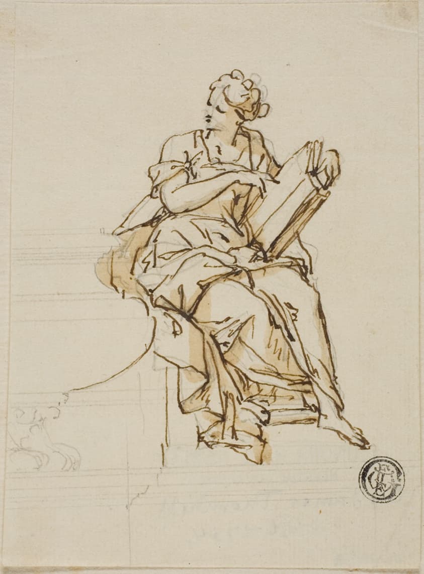 Wisdom: Unexecuted Design for the Monument to the First Duke of Marlborough — John Michael Rysbrack
