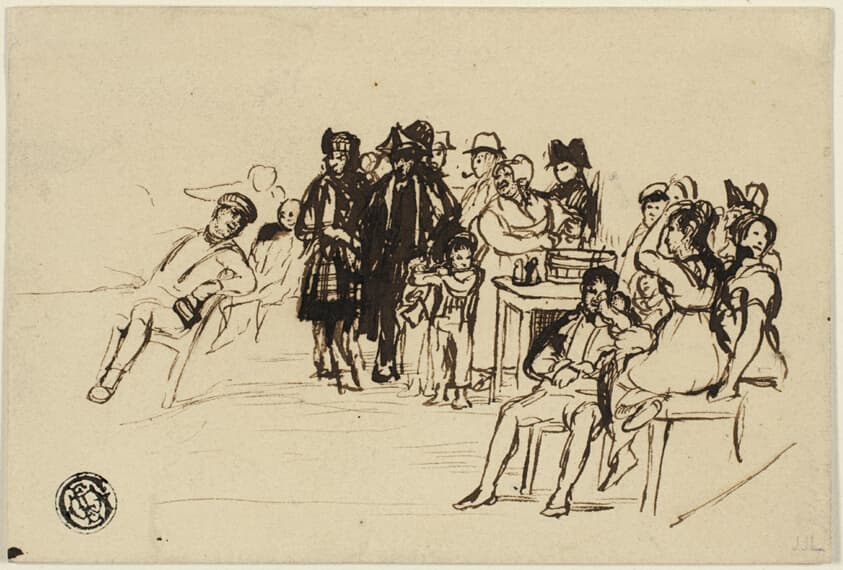 Study for Right Group — Sir David Wilkie