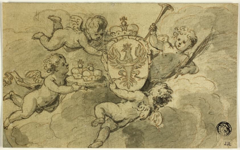 Putti and Coat of Arms — Gerard de Lairesse