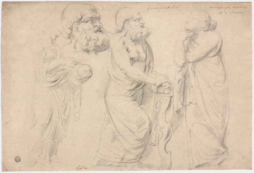 Studies of a Roman Sarcophagus — Peter Paul Rubens