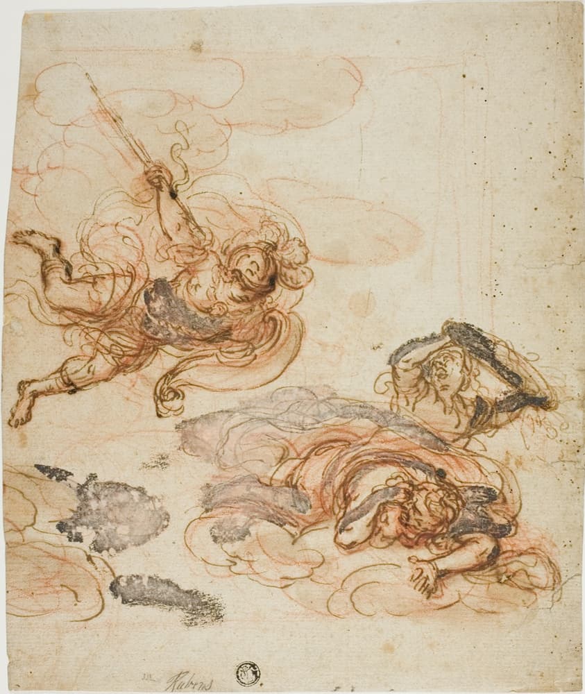 Mercury Chasing Two Harpies — Peter Paul Rubens