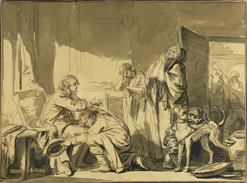 The Paternal Blessing, or The Departure of Basile — Jean-Baptiste Greuze