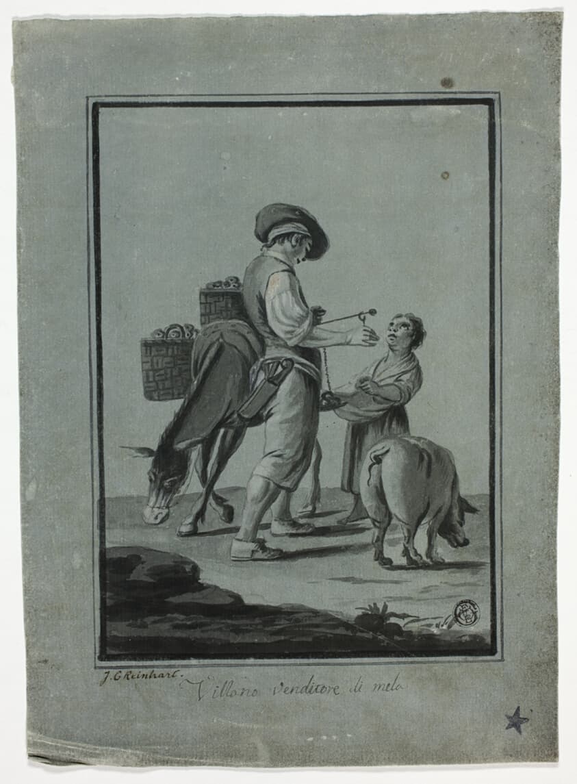 Peasant Apple Peddler — Johann Christian Reinhart