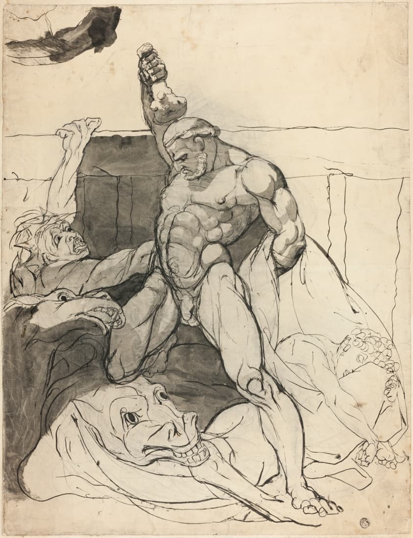 Hercules Killing the Mares of Diomedes — Henry Fuseli