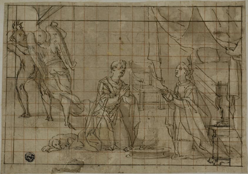 Tobias and Sarah Praying on Their Wedding Night — Lazzaro Tavarone
