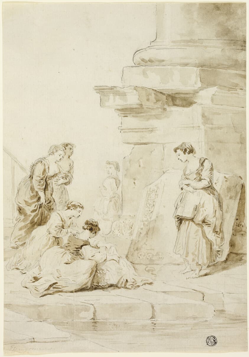 Moses Saved from the Waters — Hubert Robert
