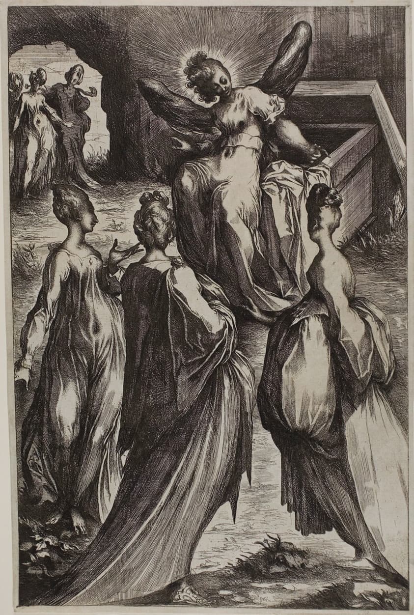 The Three Marys at the Tomb with the Angel — After Jacques Bellange · French, 1594-1638