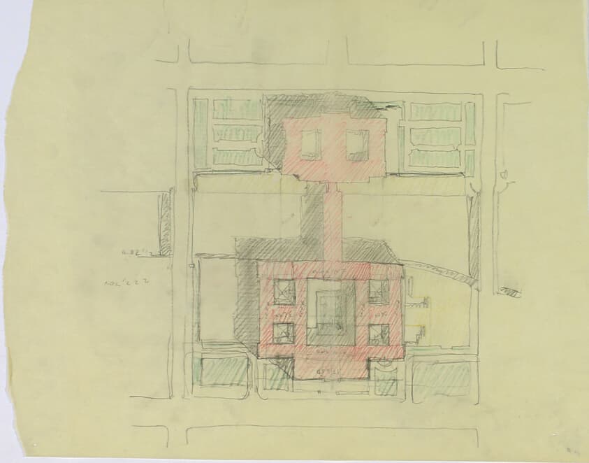 Art Institute of Chicago Competition, Plan Study — Paul Philippe Cret