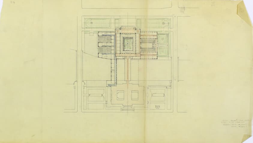 Art Institute of Chicago Competition, Plan — Paul Philippe Cret