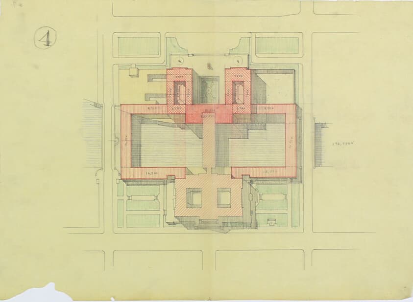 Art Institute of Chicago Competition, Plan Study — Paul Philippe Cret