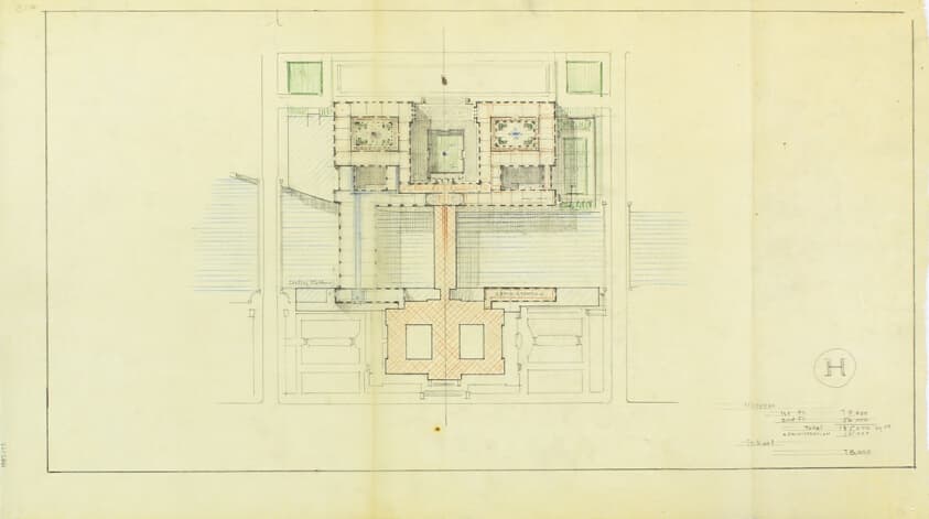 Art Institute of Chicago Competition, Plan Study — Paul Philippe Cret