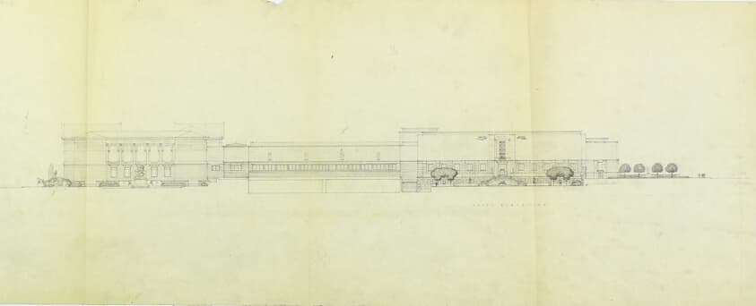Art Institute of Chicago Competition, South Elevation — Paul Philippe Cret