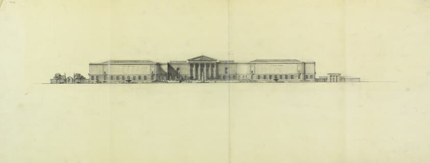 Art Institute of Chicago Competition, Elevation — Paul Philippe Cret