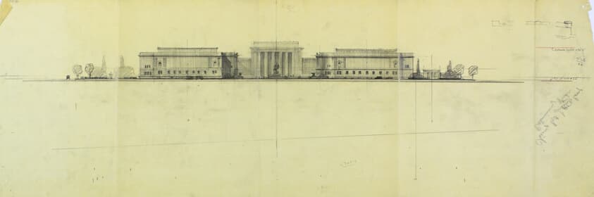 Art Institute of Chicago Competition, Elevation — Paul Philippe Cret