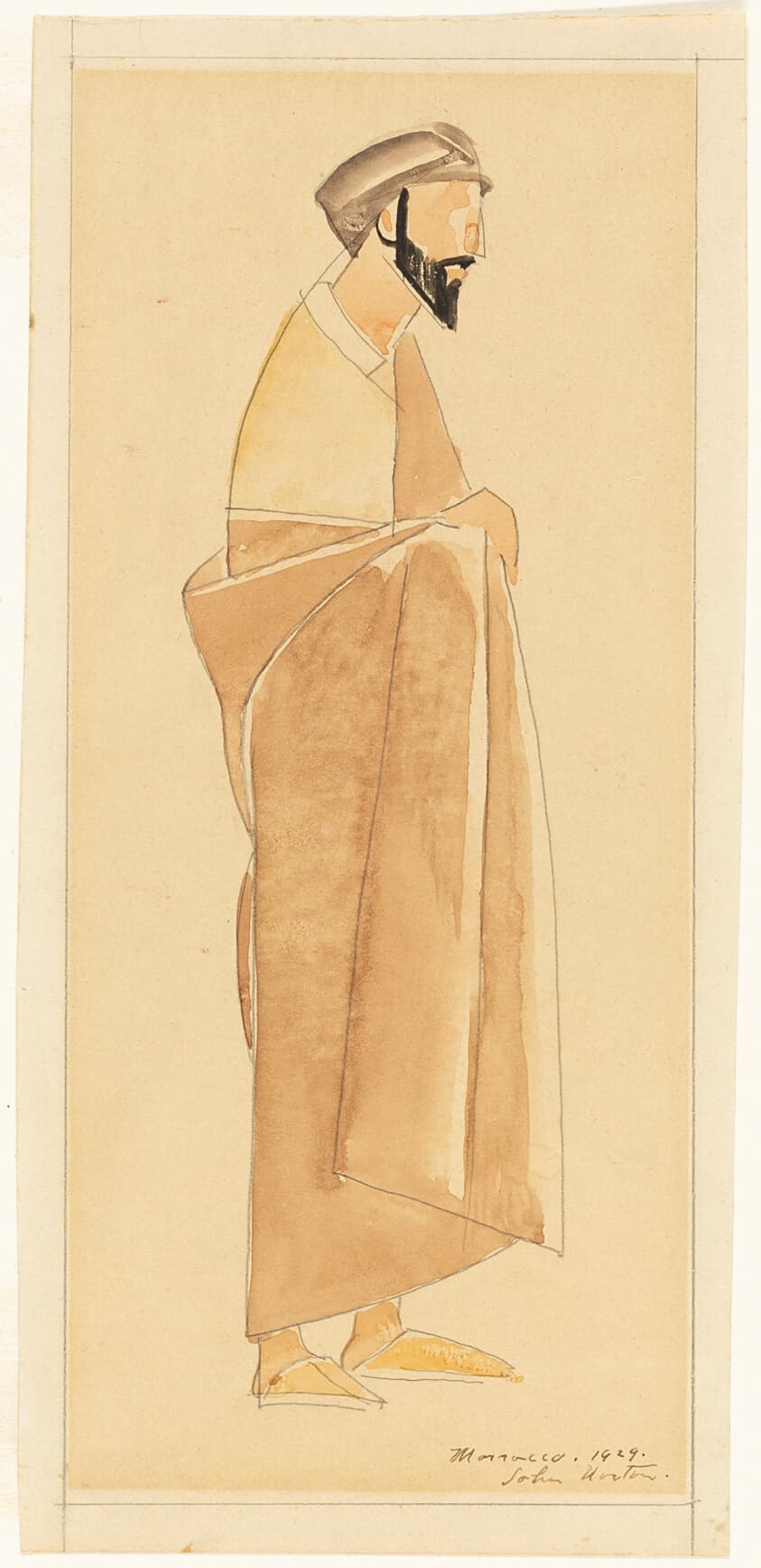 Standing Moroccan Man, in Profile — John Warner Norton
