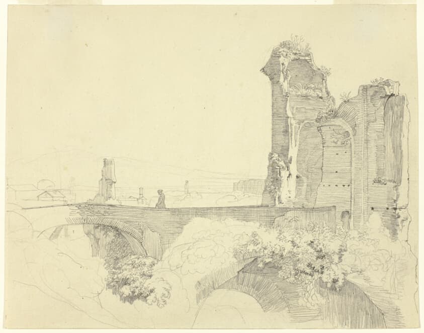 Bridge and Ruined Tower — Johann Christoph Erhard