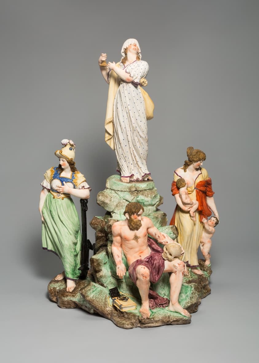 Allegorical Figure Group: The Virtues — Buen Retiro Porcelain Factory