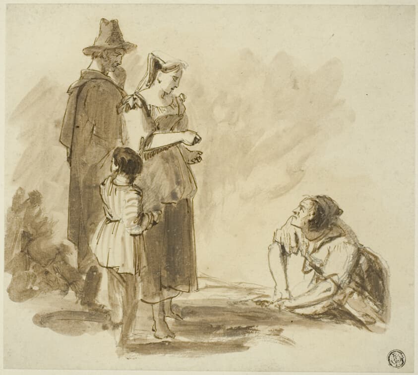 Four Peasants — Augustus Wall Callcott