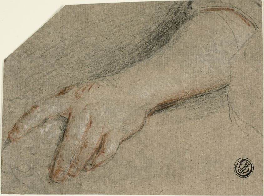 Hand Pointing and Forearm — Antoine Coypel