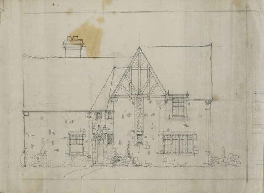 Joseph Ricker House, Chicago, Illinois, Side Elevation — Cable and Spitz Architects