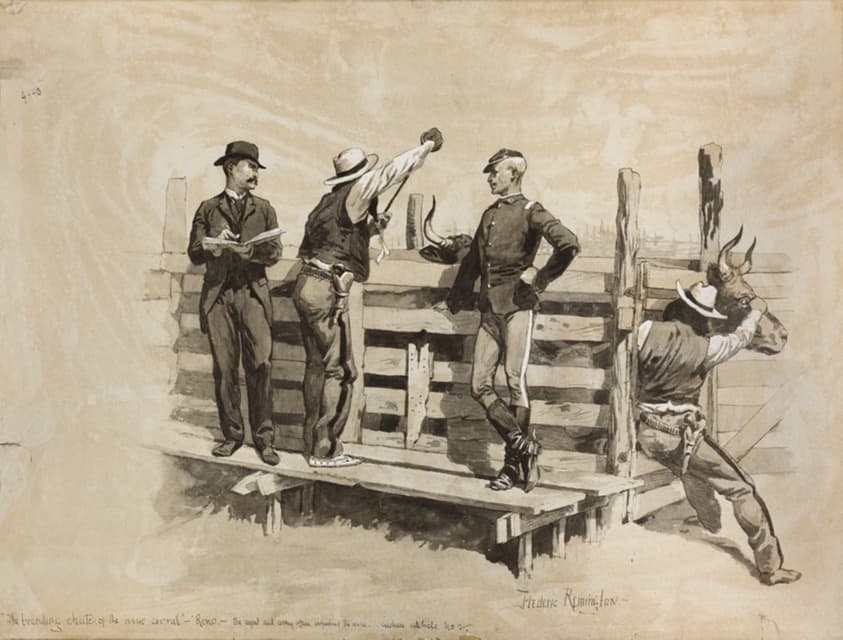 The Branding Chute — Frederic Remington