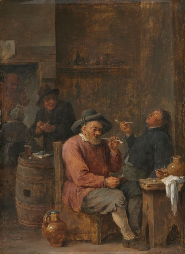Peasants Smoking in an Inn — David Teniers